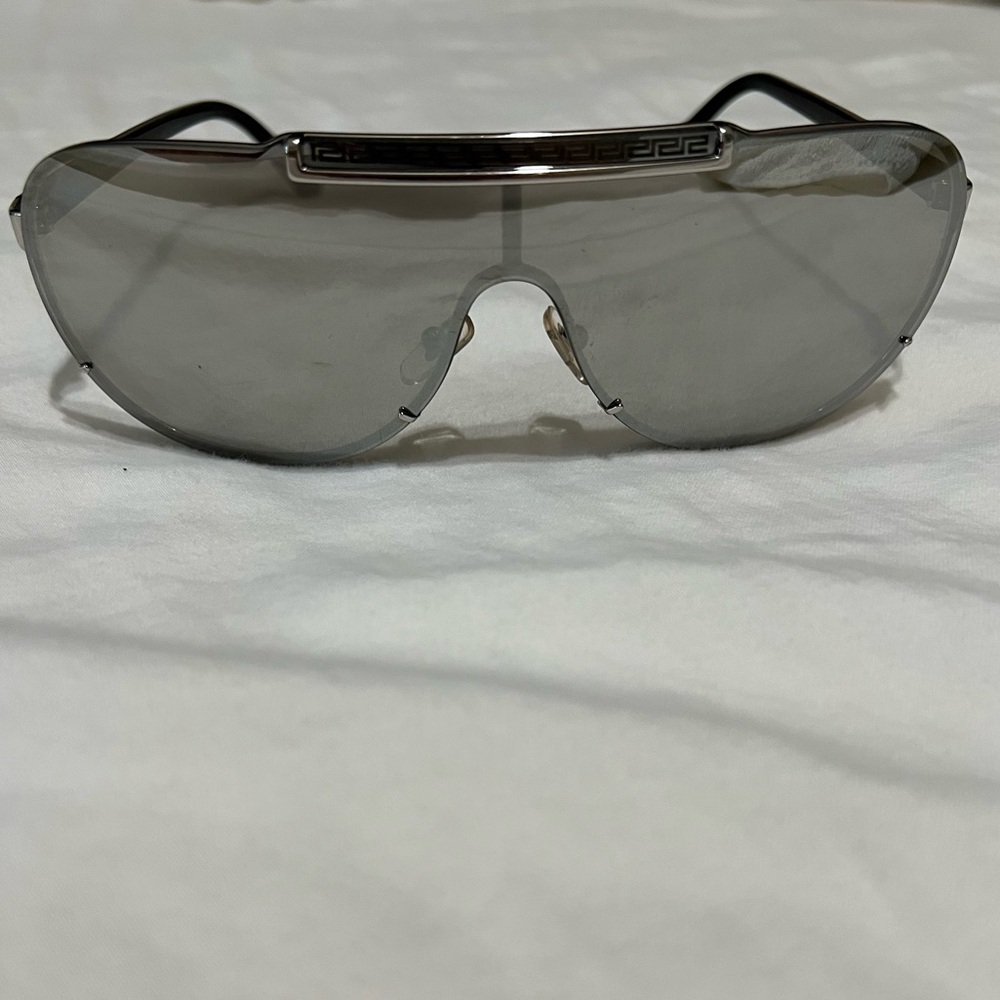 Silver and Black  Versace Aviator Sunglasses